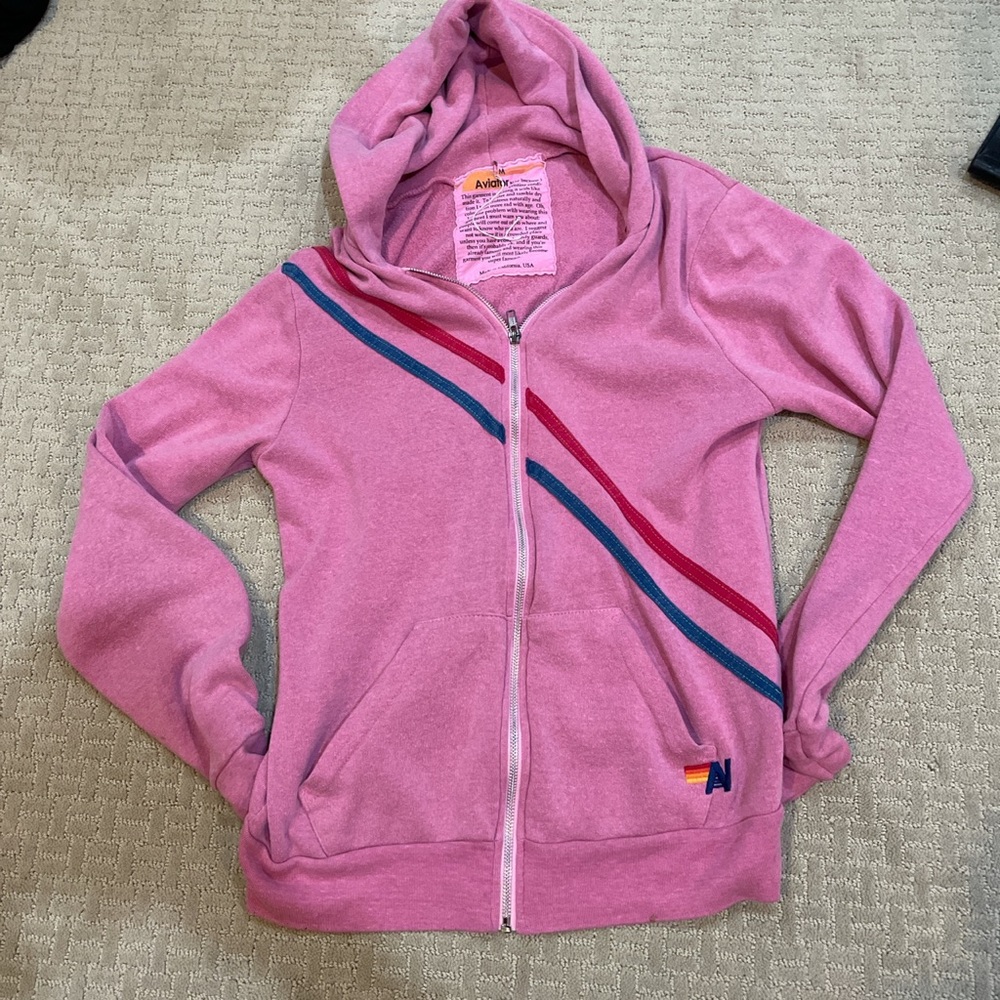 Aviator nation pink hoodie